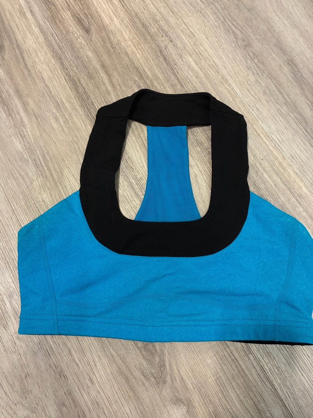 Lululemon Scoop Bra - Blue and Black Racerback Sports Bra